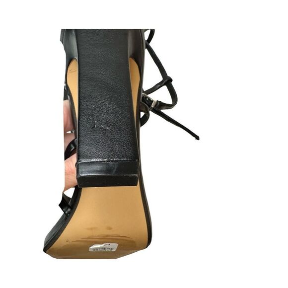 Express High Heels Black Strappy Ankle Wrap Sandal Size 10 - Picture 16 of 17